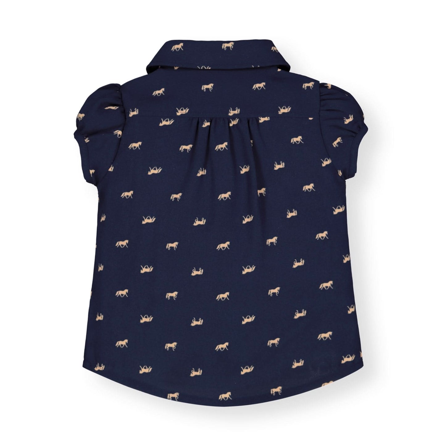 Ruffle Front Shirt with Puff Sleeves - Baby