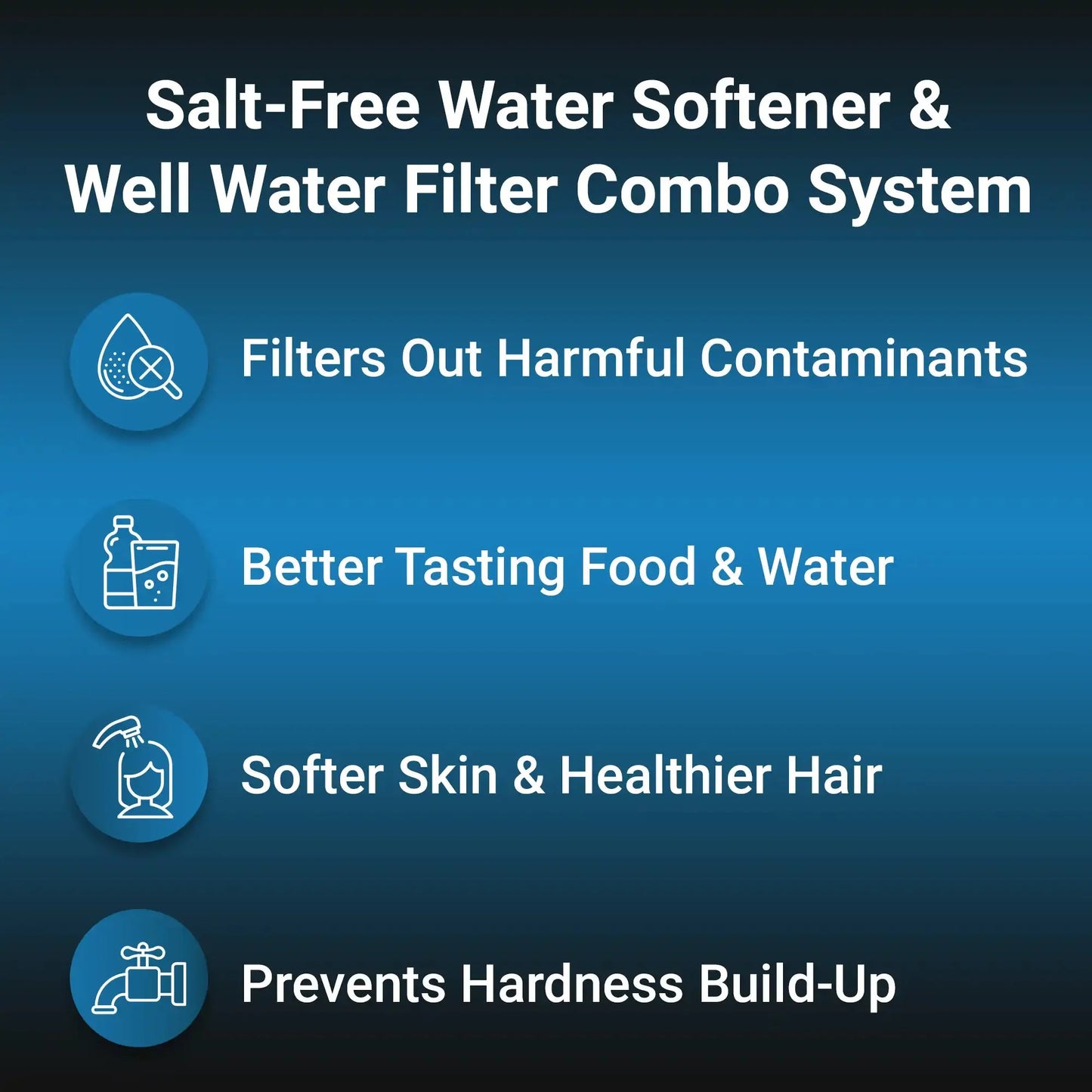 Salt-Free Water Conditioner and Well Water Filter Combo