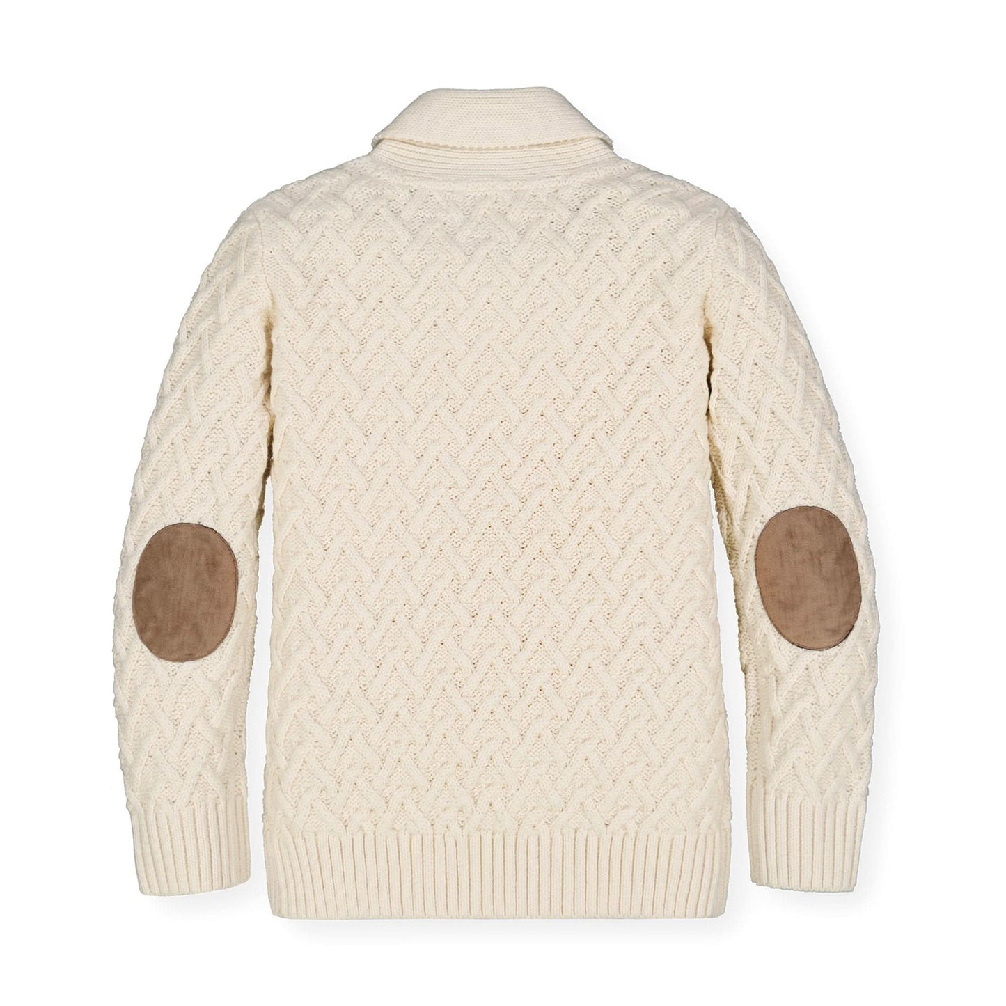 Shawl Collar Organic Cable Sweater - Baby